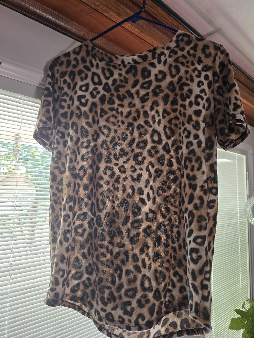 Victoria's Secret Leopard Print Short Sleeve Tee - Brown & Black